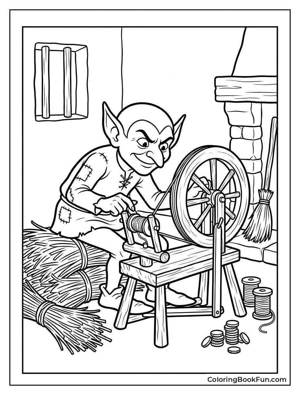 Imp Spinning Straw to Gold