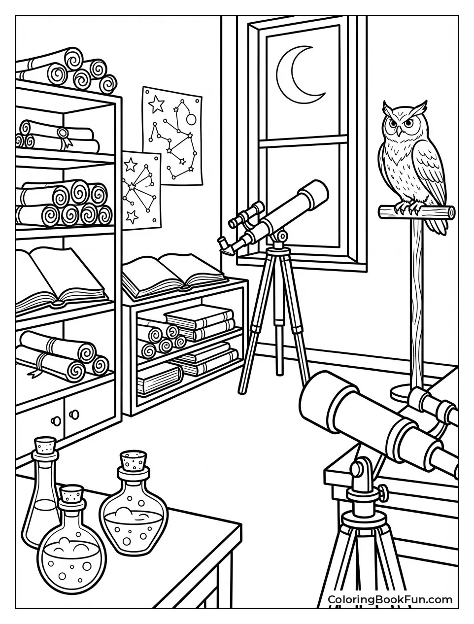 Wizard Room with Owl