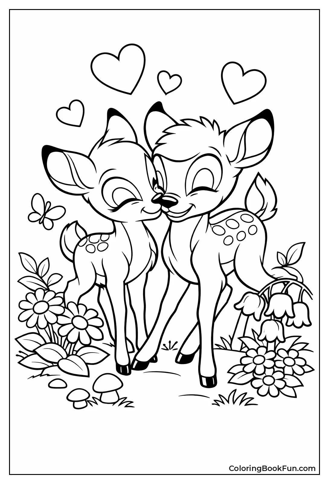 Faline Nuzzles Sweet Bambi