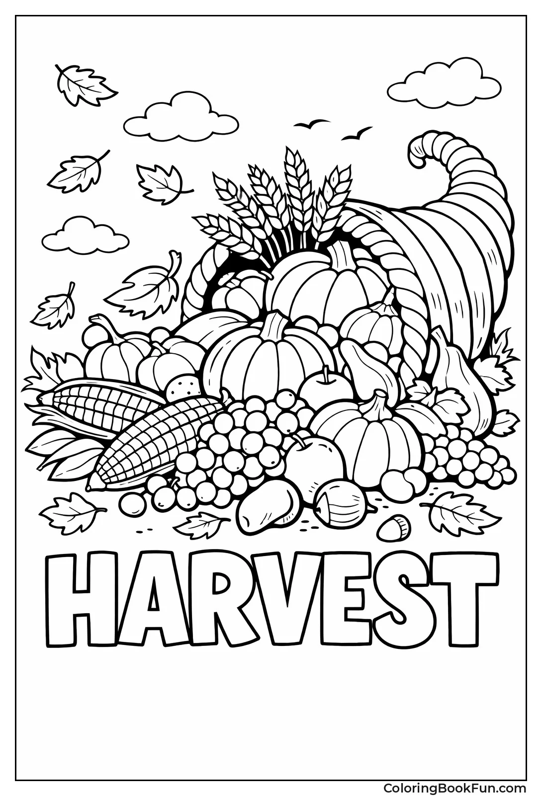 Cornucopia Spills Fall Fruits