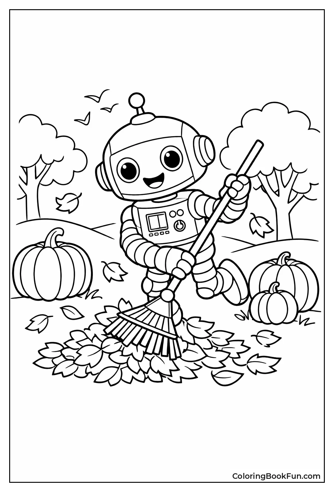 Robot Jumps in Leaves