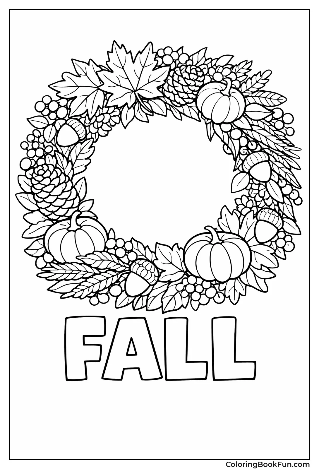 Wreath of Fall Leaves
