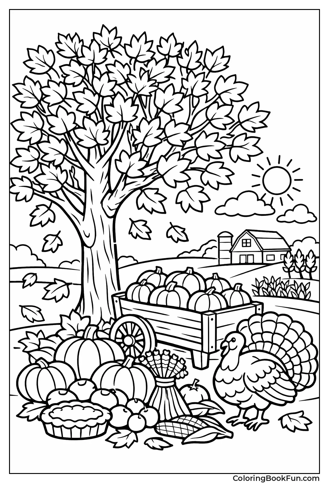 Tree Bursts with Red Leaves