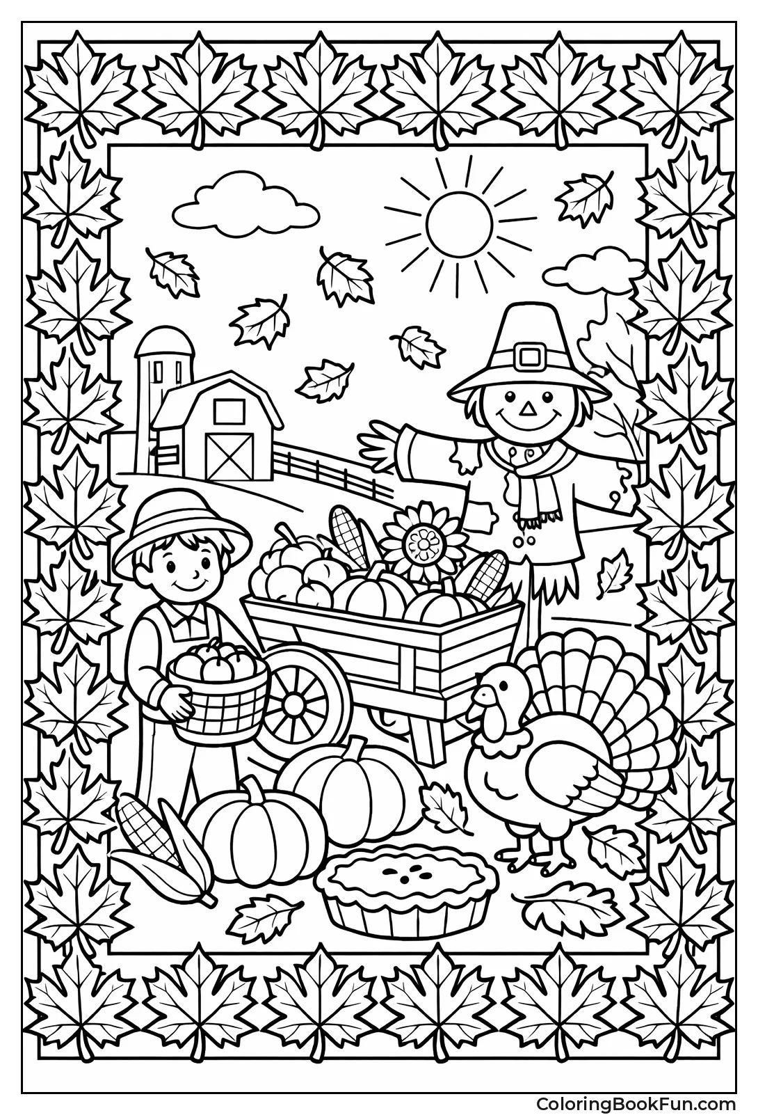 Maple Leaves Frame Picture