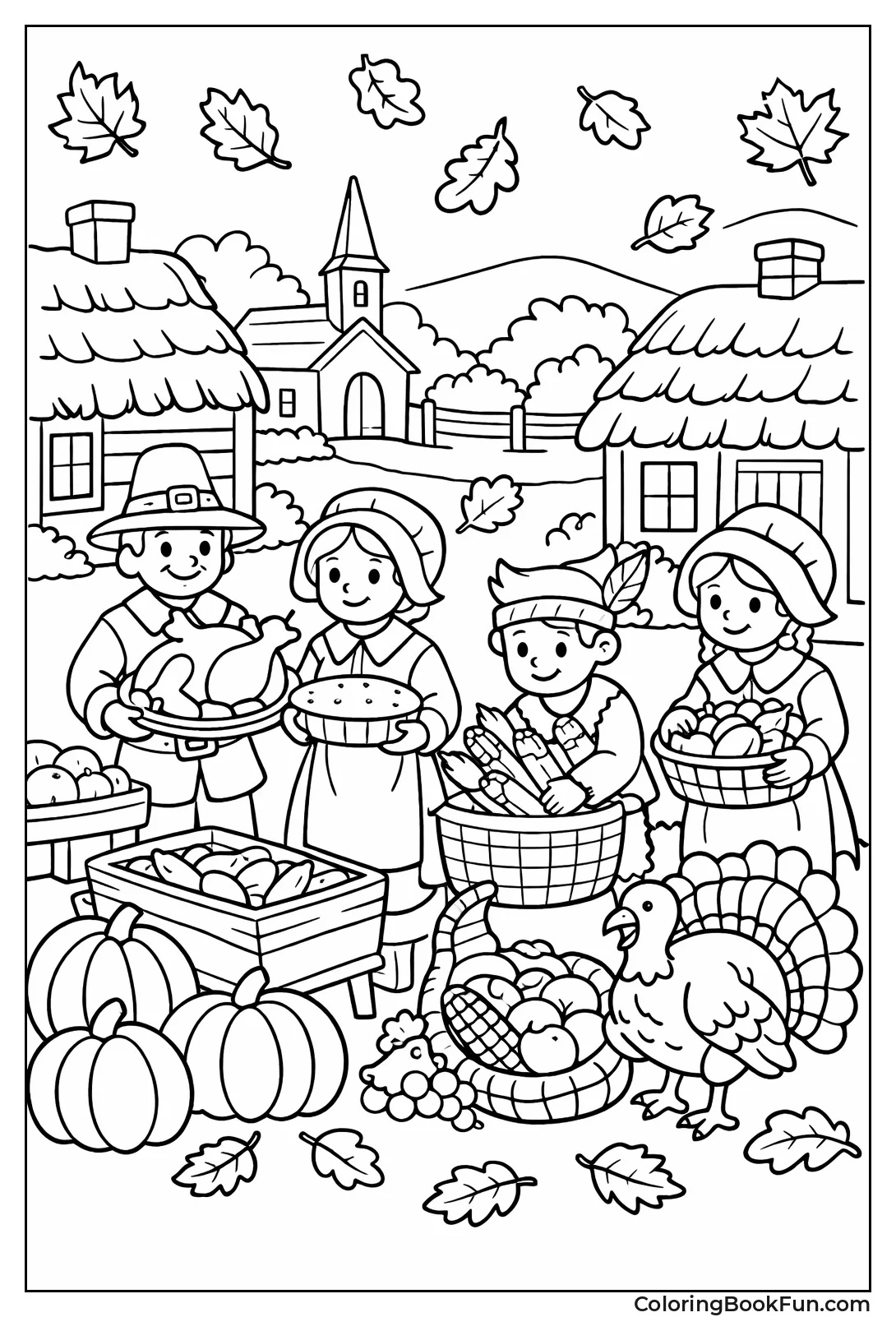 Pilgrims Prepare Village Feast