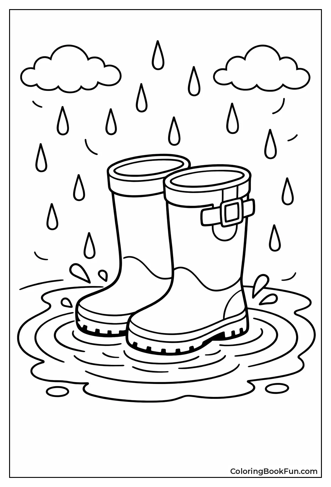 Rainboots in Puddles