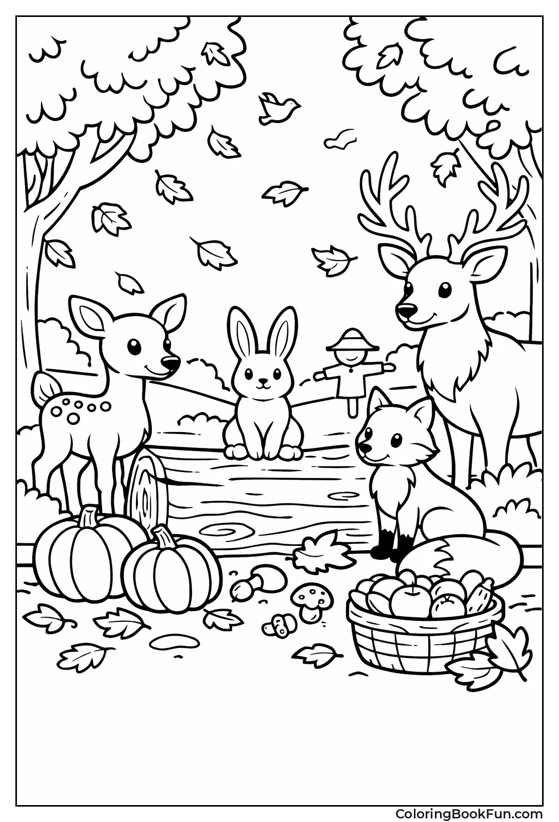 Animals Gather in Clearing