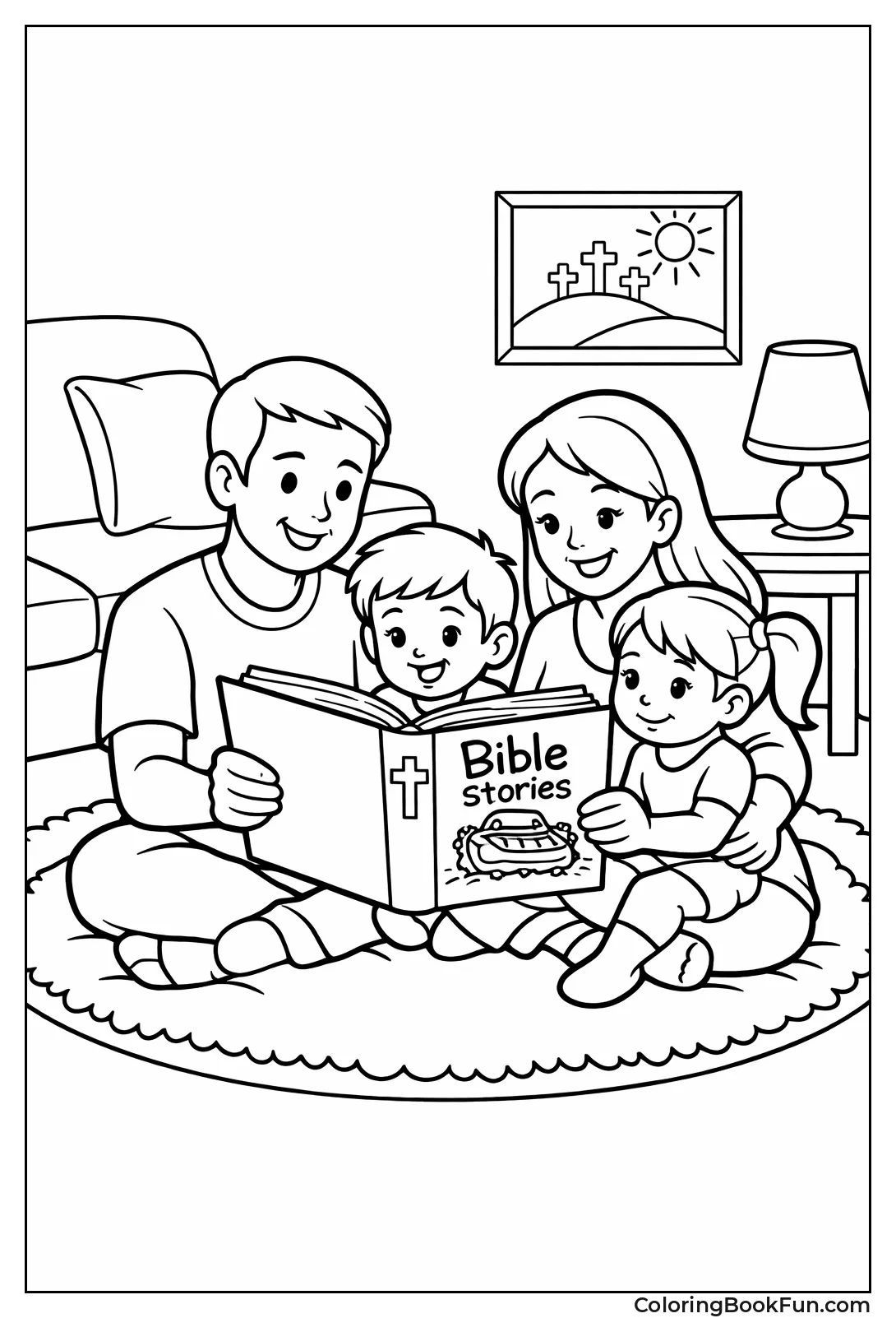 Family Reads Bible Together