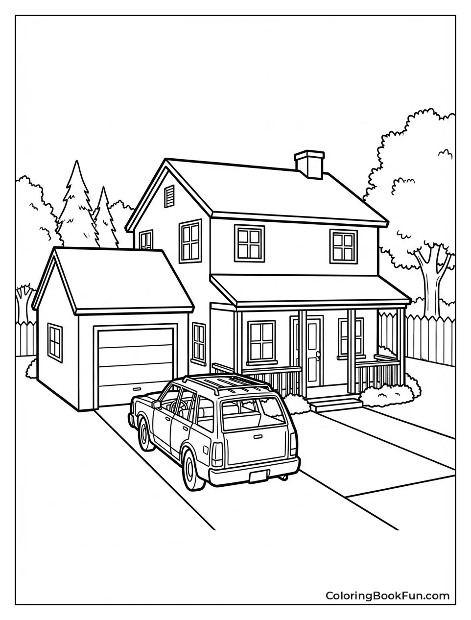 Griffin House with Car