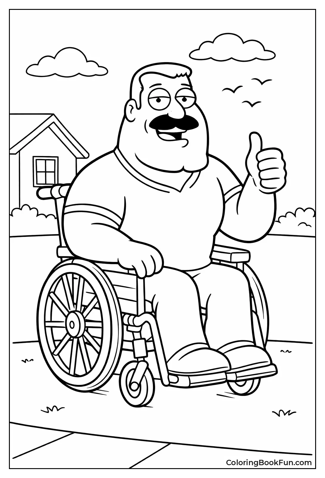 Joe Thumbs Up in Chair