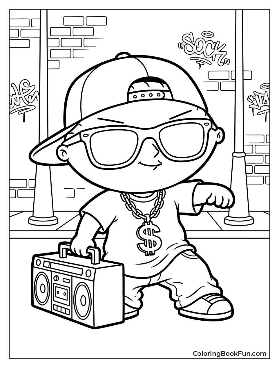 Stewie Poses Gangsta Style
