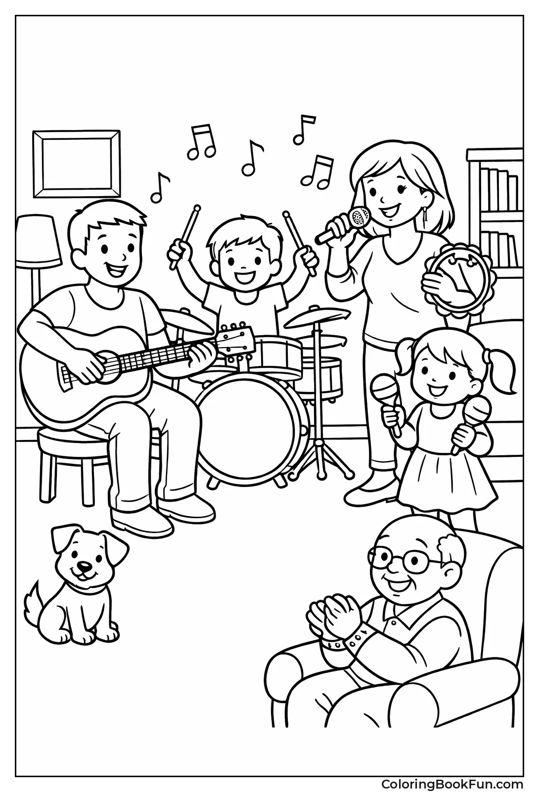Family Band Music Practice