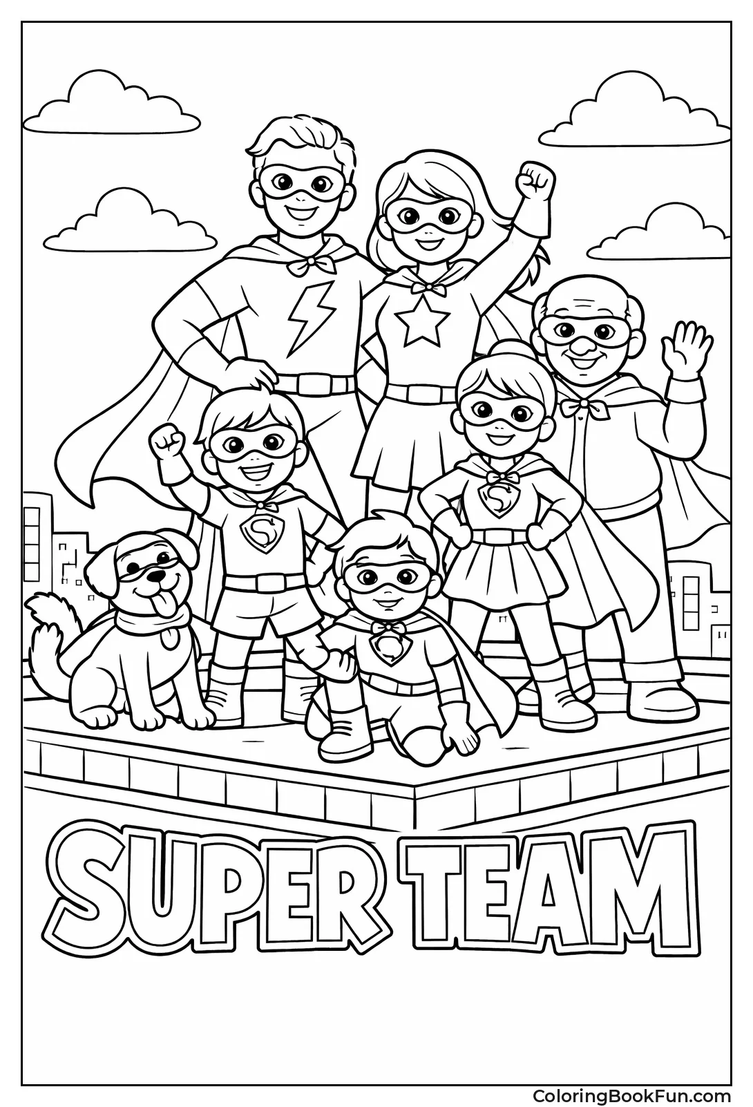 Superhero Family Hero Pose