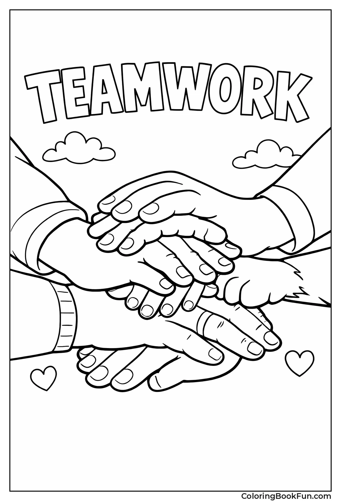 Stacked Family Hands Together