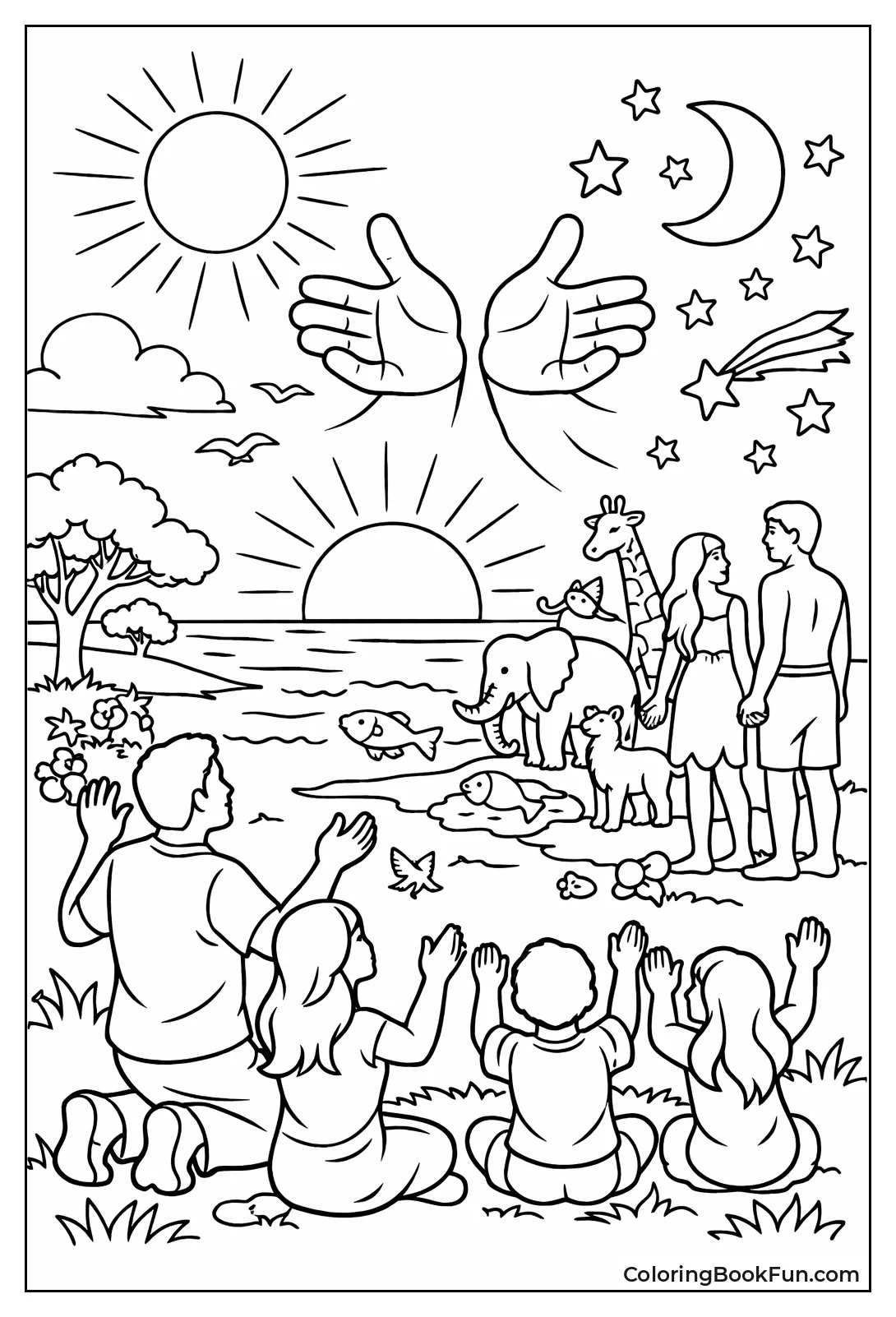 Family Thanks at Sunset