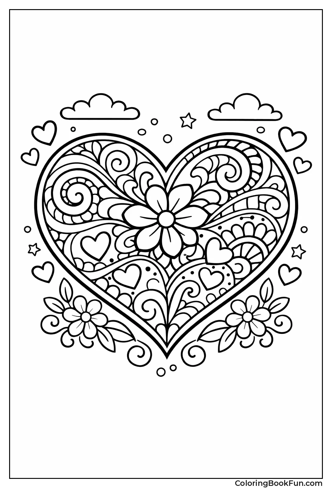 Ornate Swirled Fancy Heart