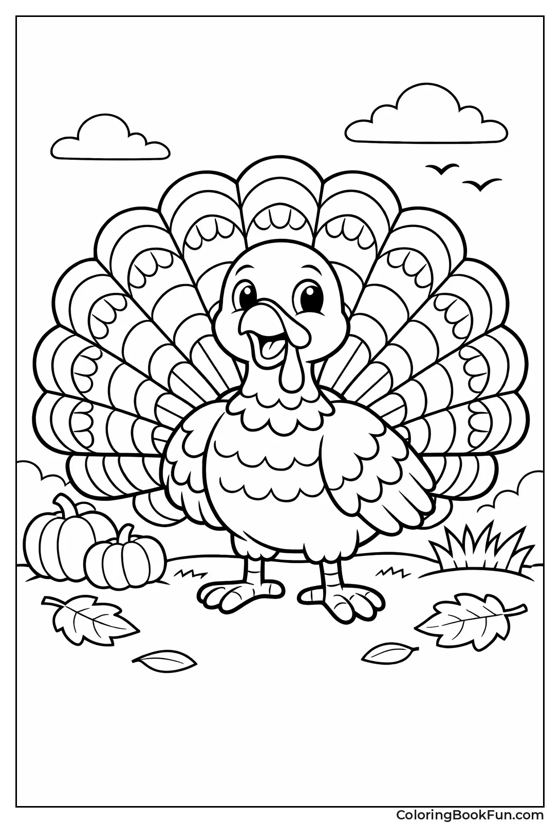 Turkey with Fanned Tail