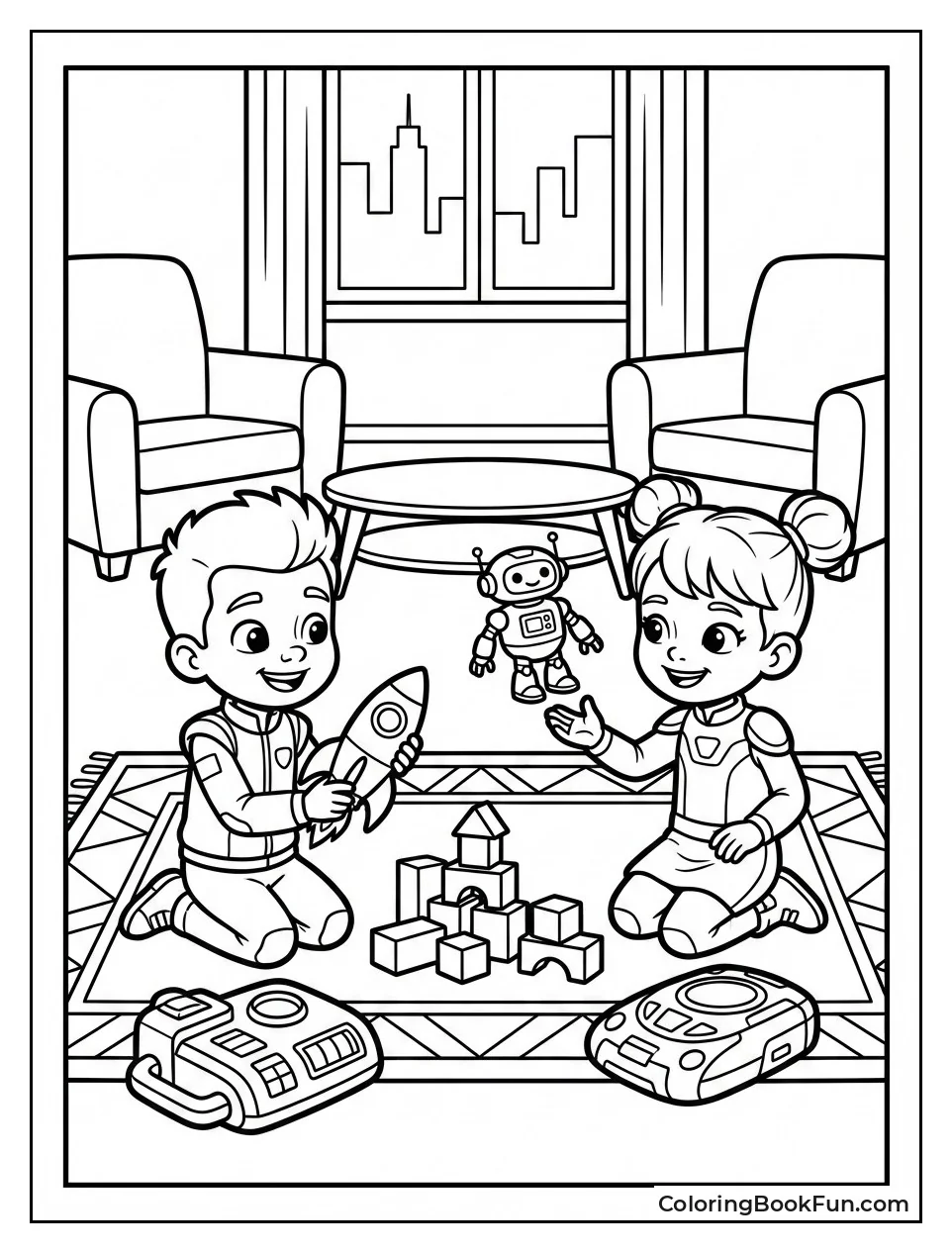 Franklin and Valeria Play Toys