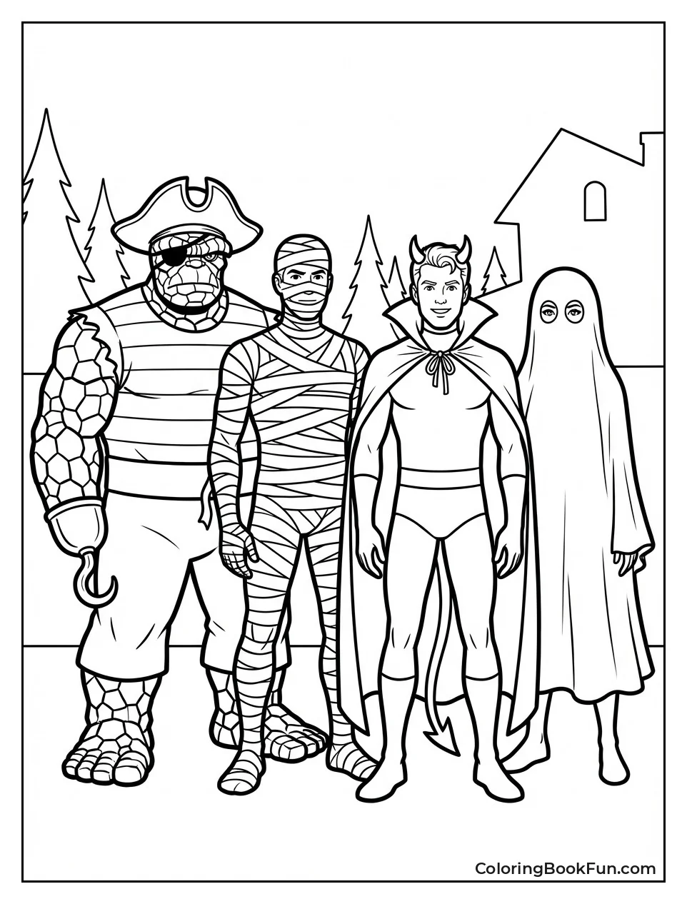 Team Wears Halloween Costumes