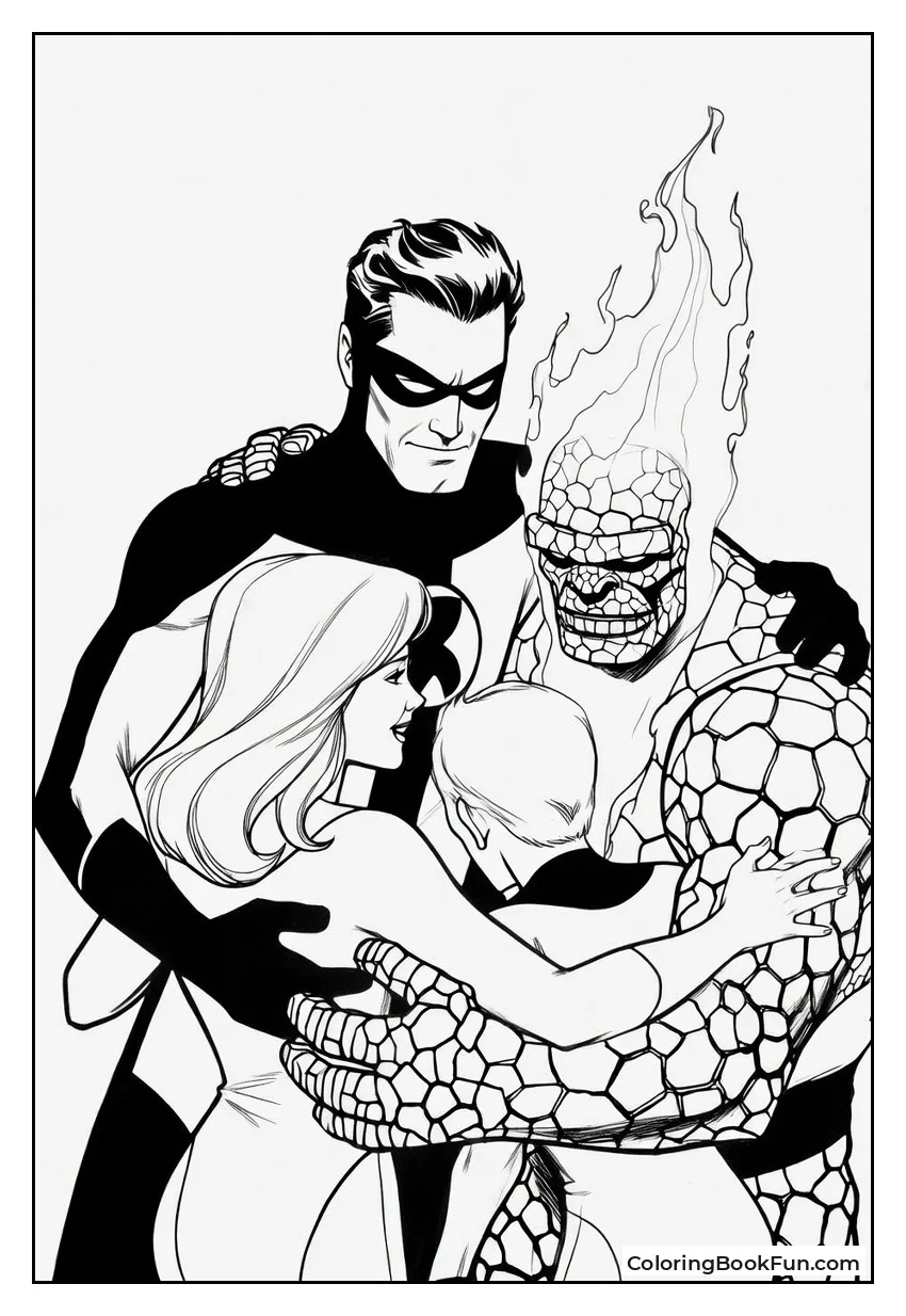 Fantastic Four Hug