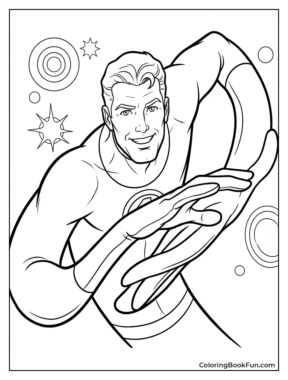 Mr. Fantastic Smiles with Stretched Arms