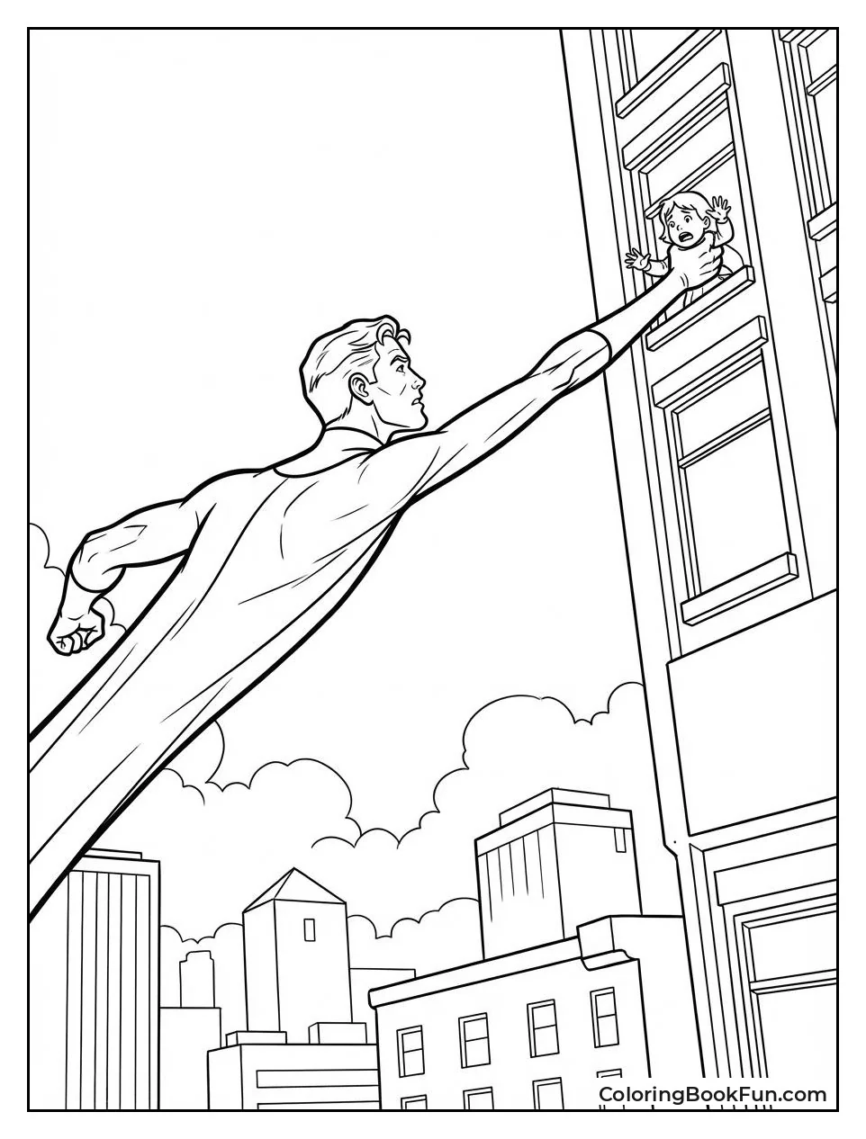 Mr. Fantastic Rescues from Building