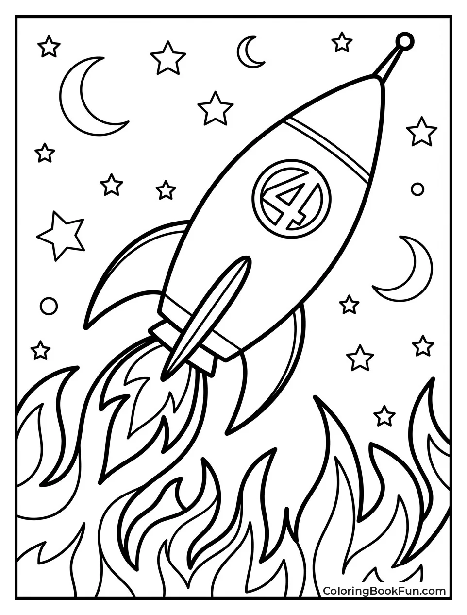 Rocket Ship Blasts into Space