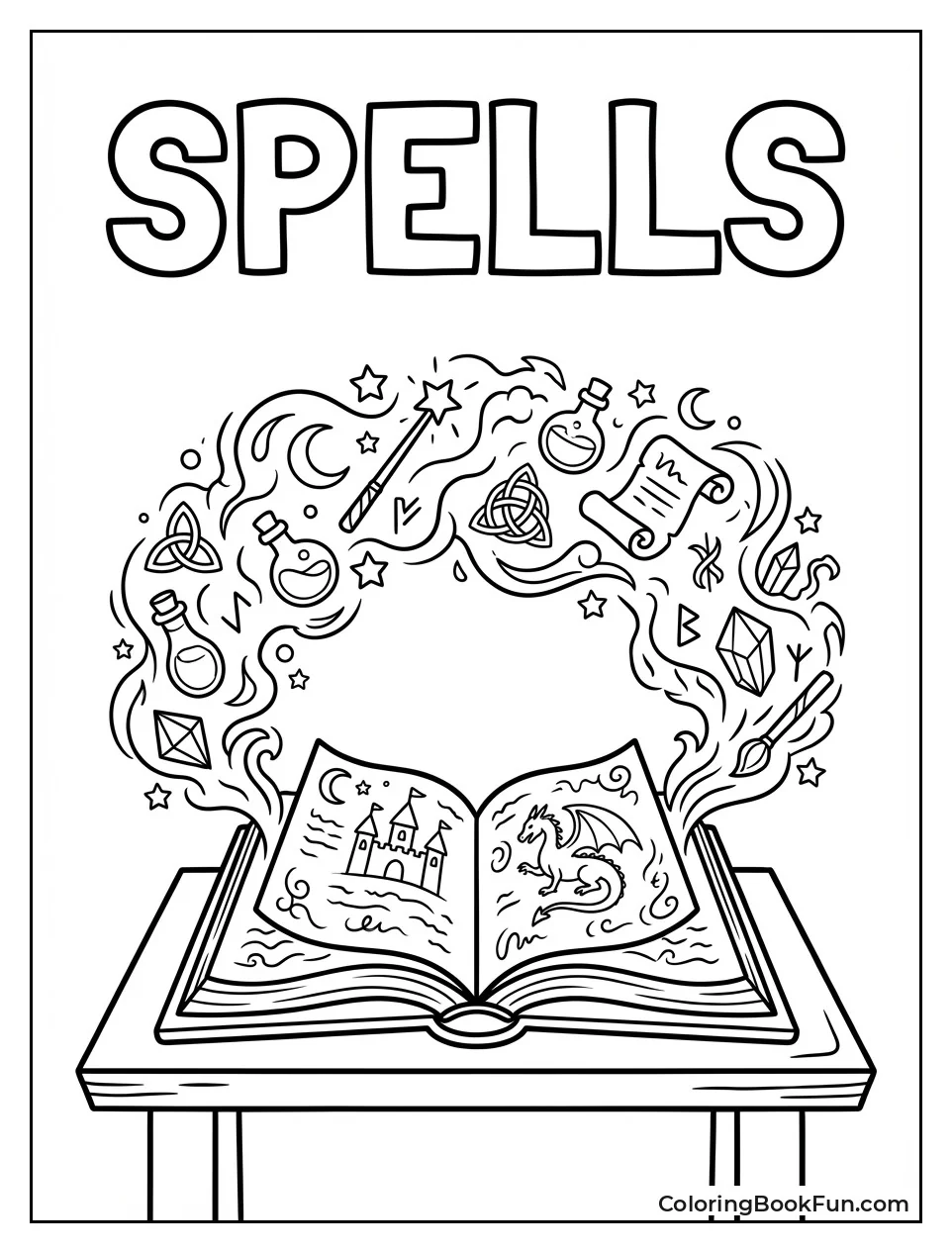 Spellbook Spills Mystic Runes