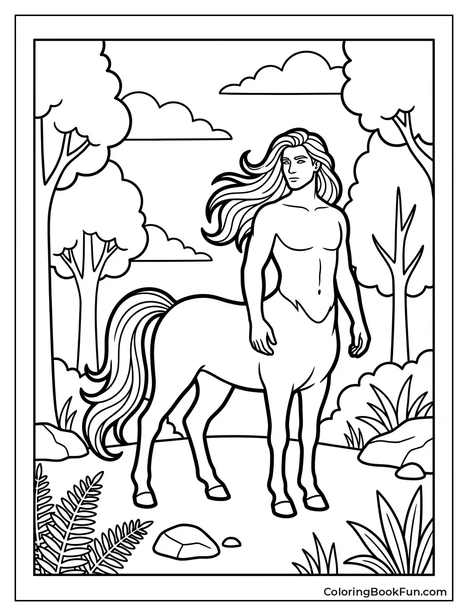 Centaur Stands in Forest Glade