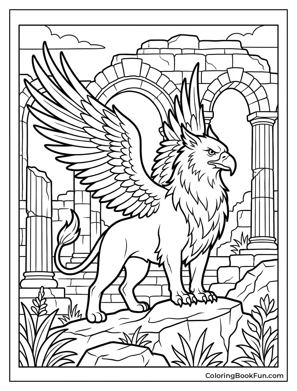 Griffin Guards Ancient Ruin