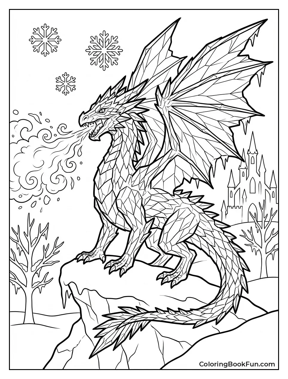 Ice Dragon Breathes Frosty Mist