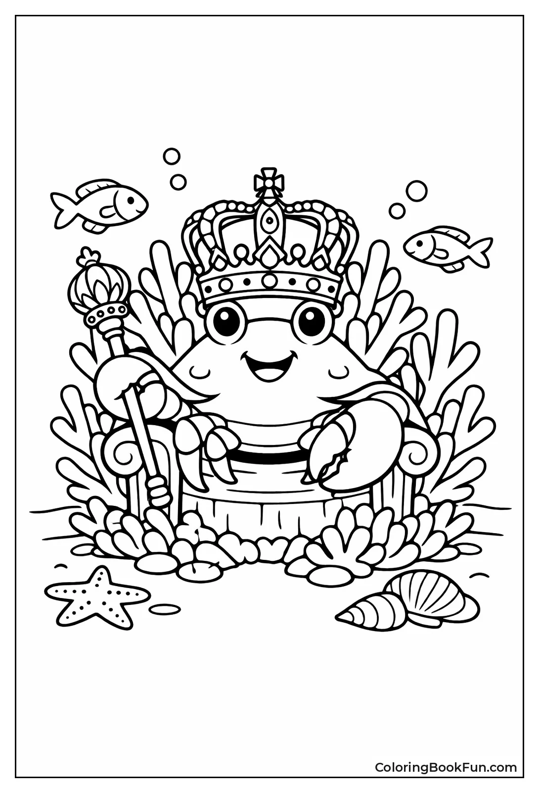Fantasy King Crab on Throne