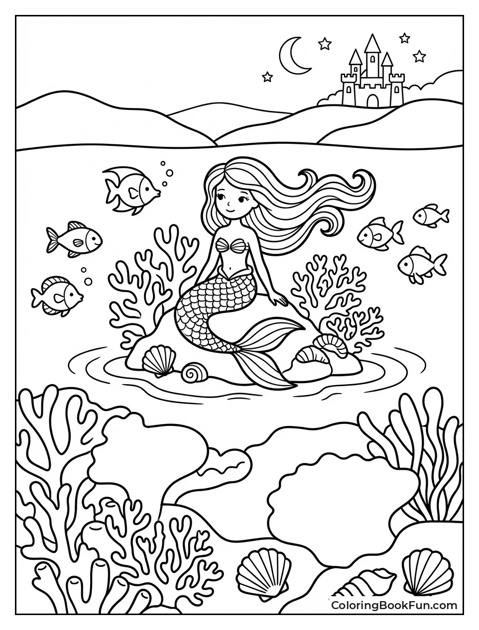 Mermaid Cove with Playful Fish