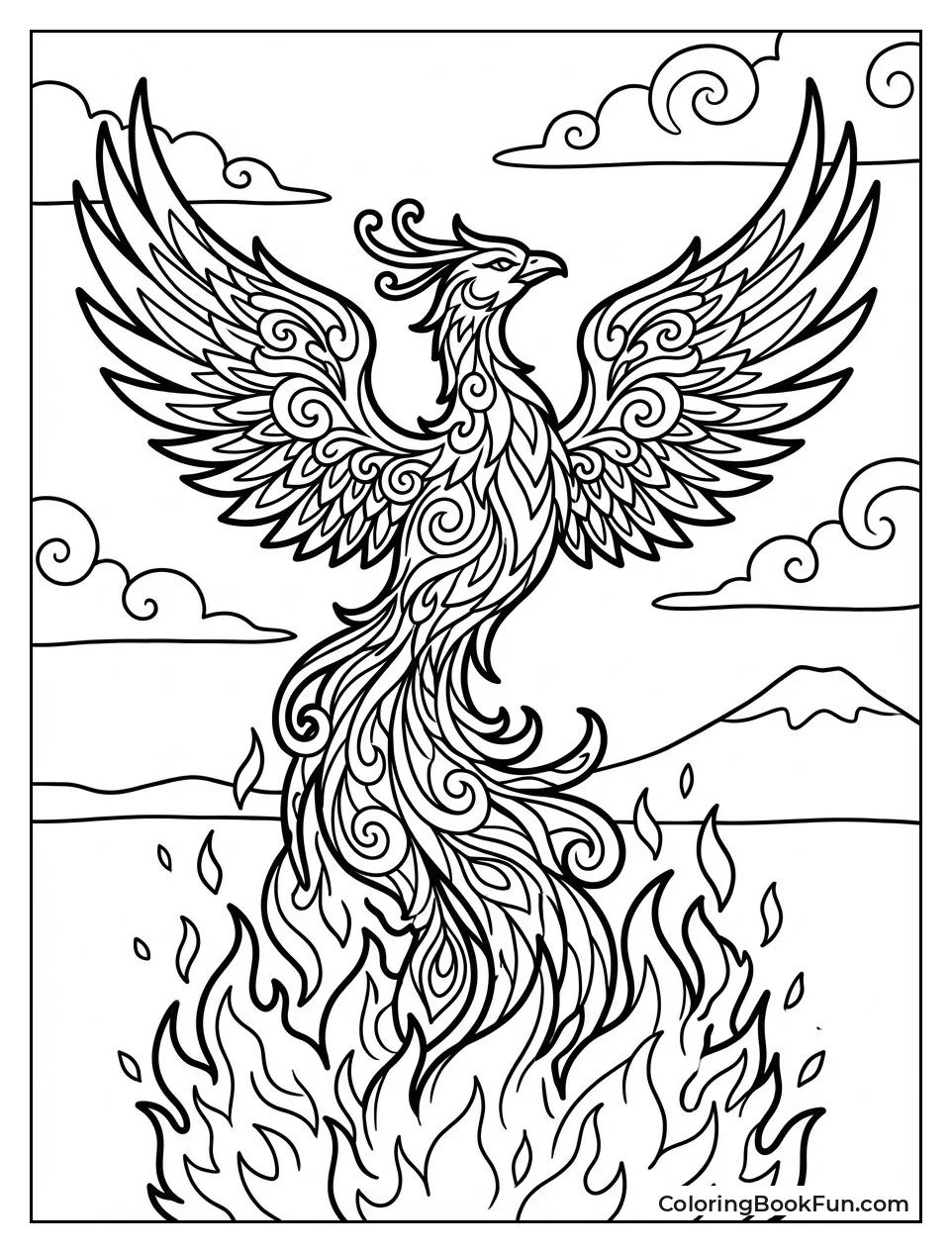 Phoenix Rises from Glowing Ashes