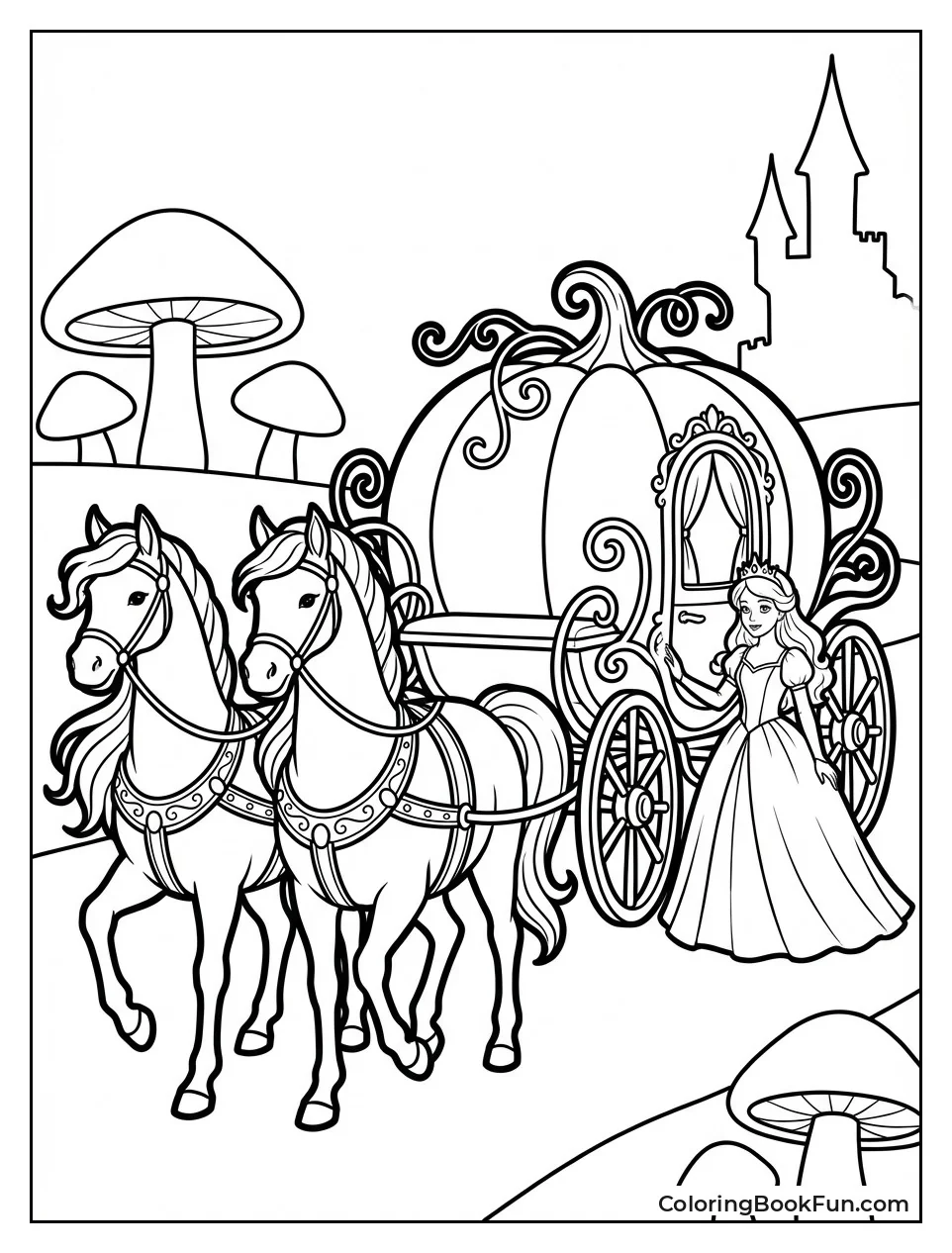 Pumpkin Carriage Waits Quietly