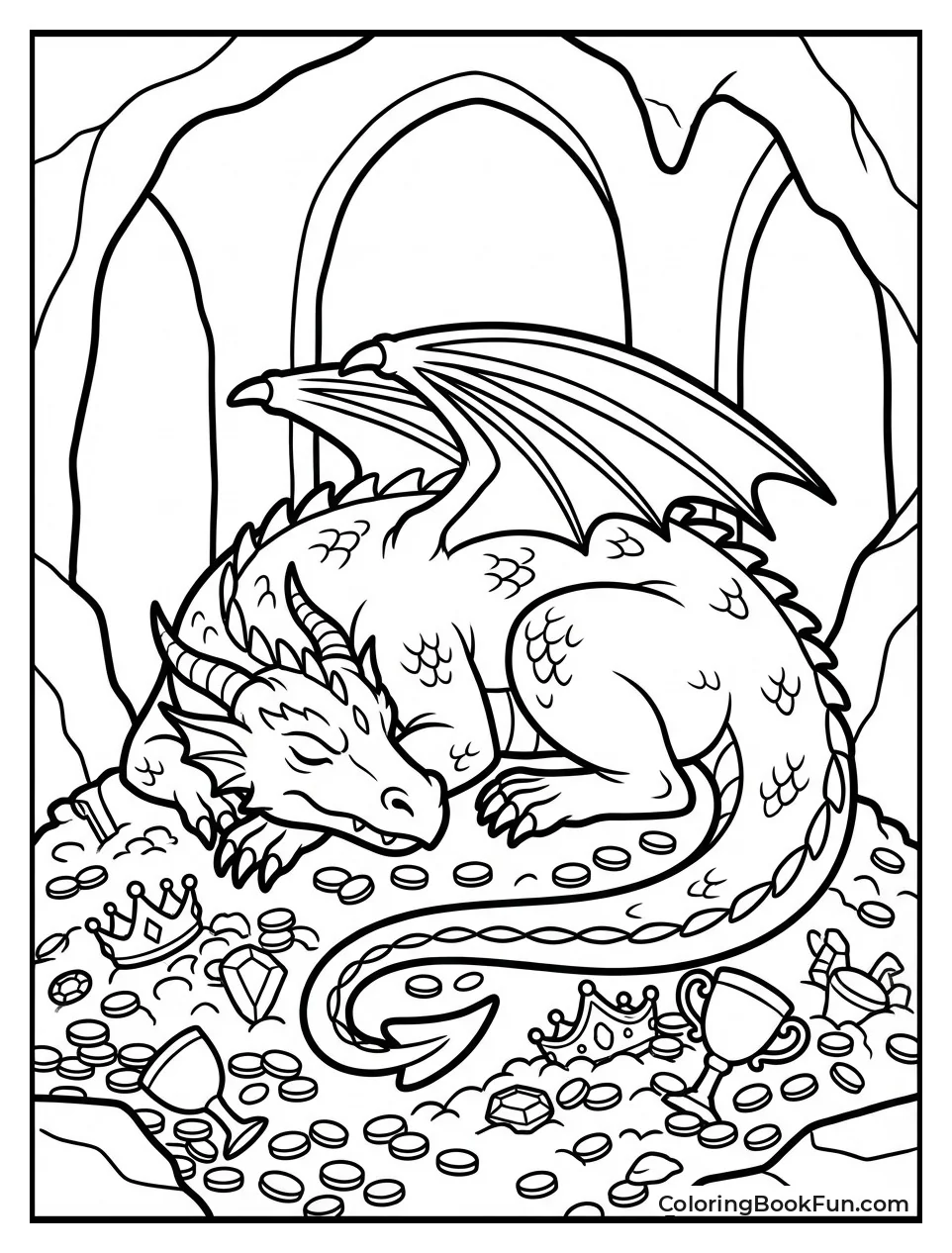 Dragon Sleeps on Gold Piles