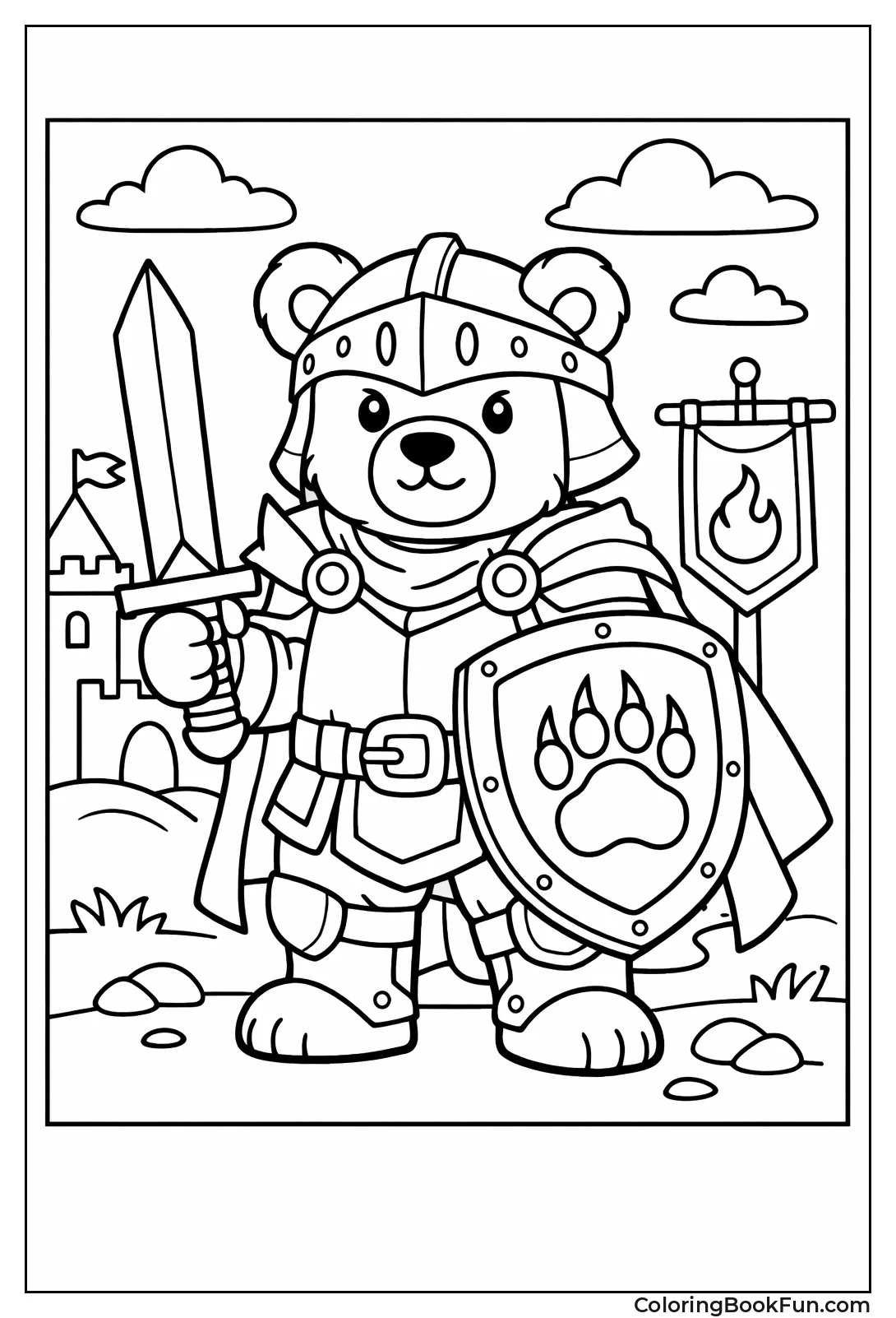 Warrior Bear with Armor