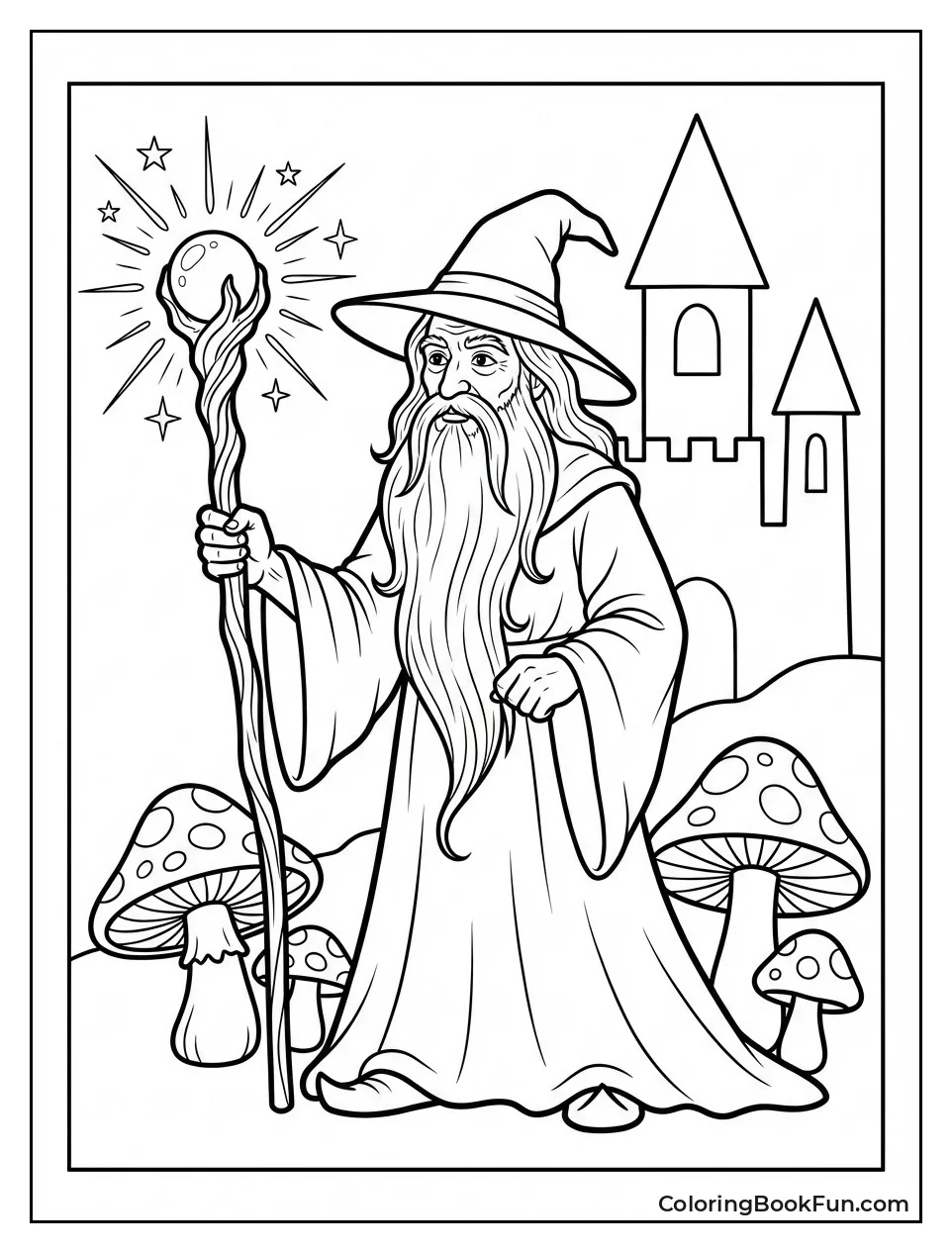 Wise Wizard with Glowing Staff