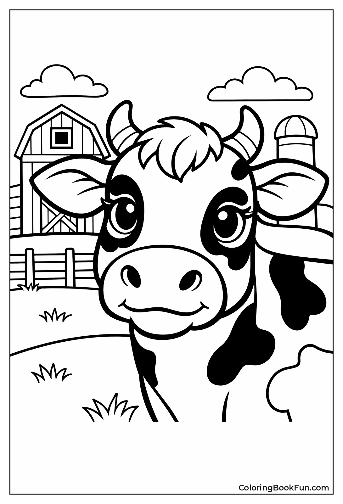 Holstein Cow Face Closeup