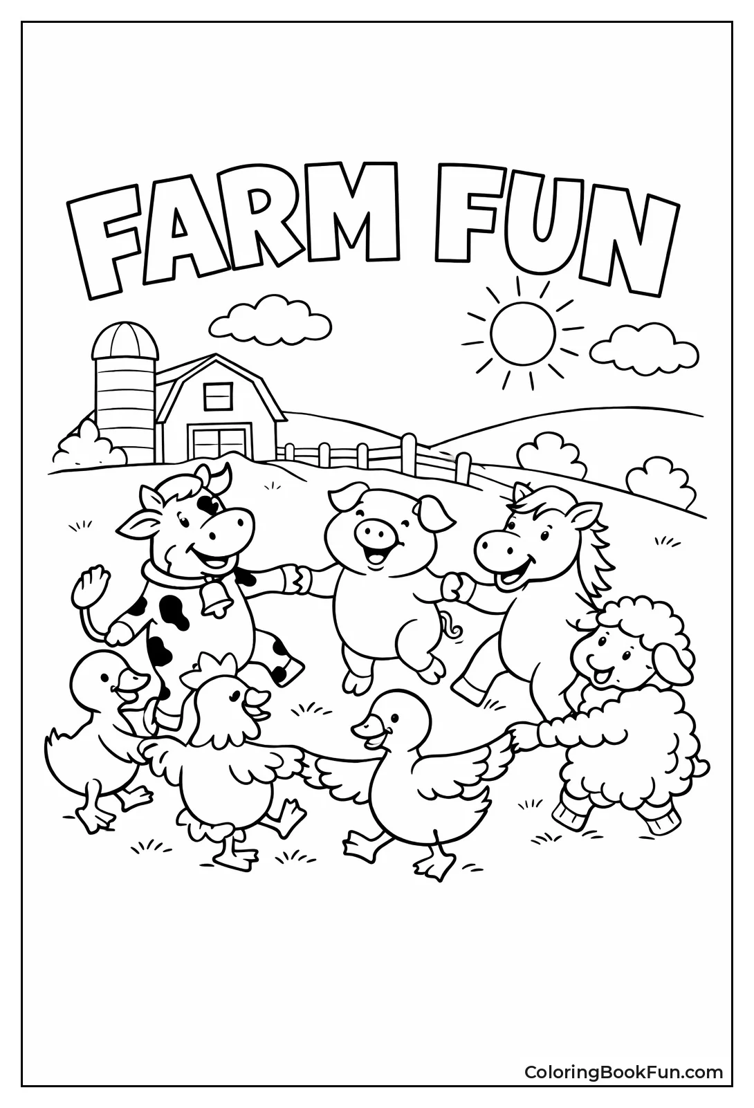 Farm Animals Dancing Circle