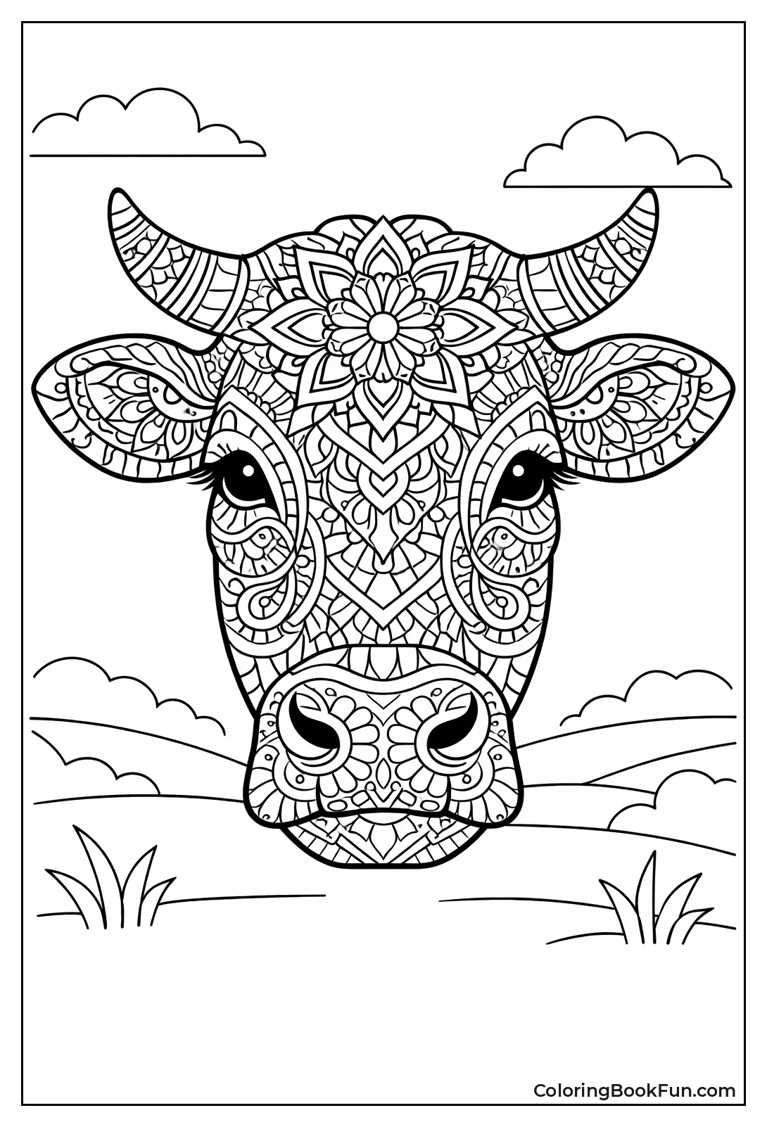 Mandala Cow Head Patterns