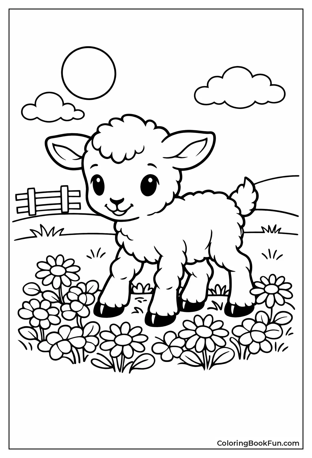 Newborn Lamb in Clover