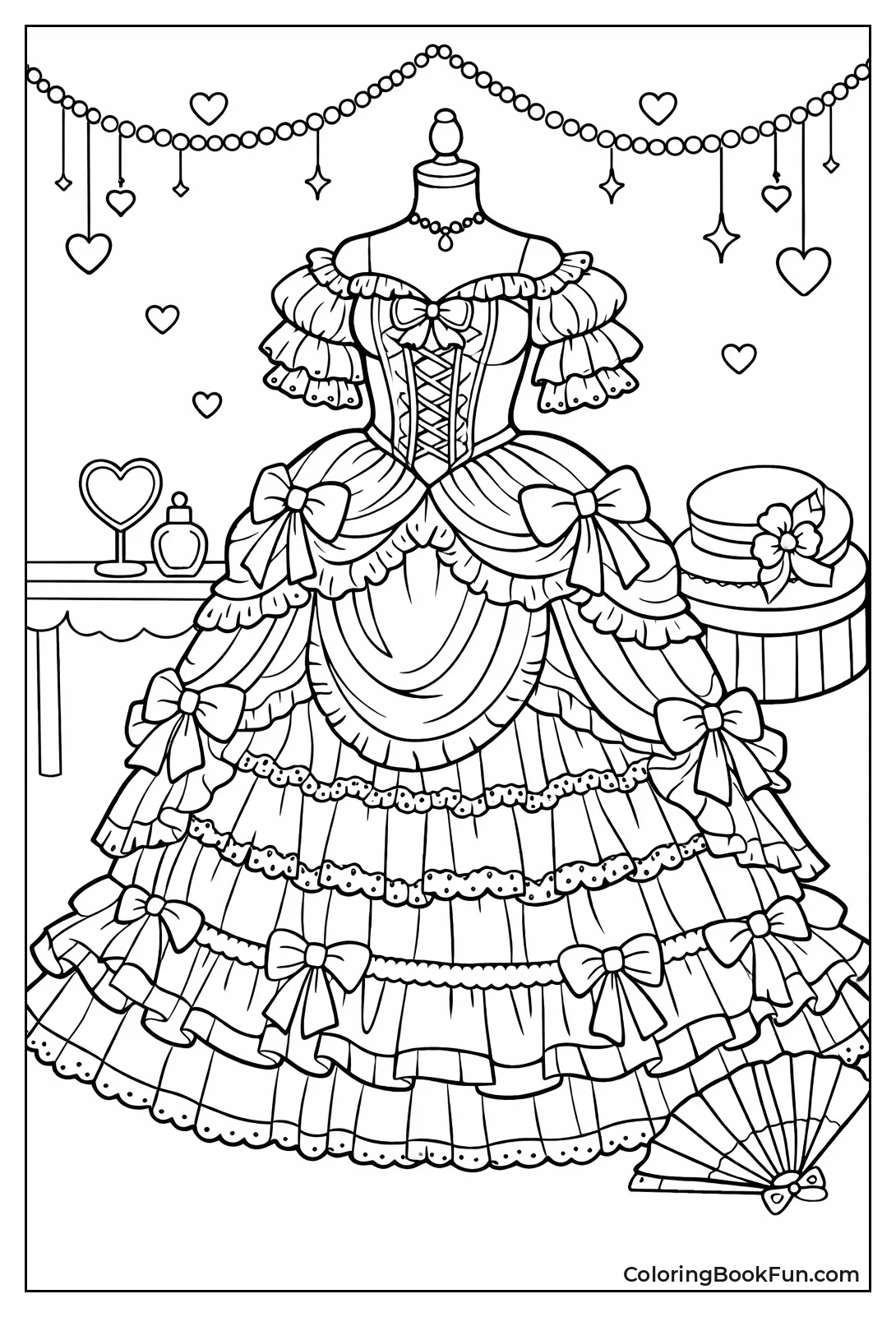 Intricate Victorian Era Gown