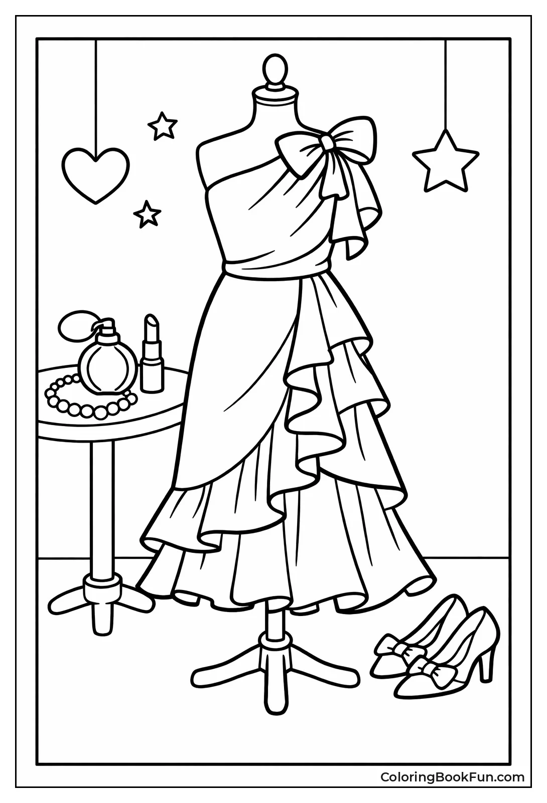 One Shoulder Ruffle Gown