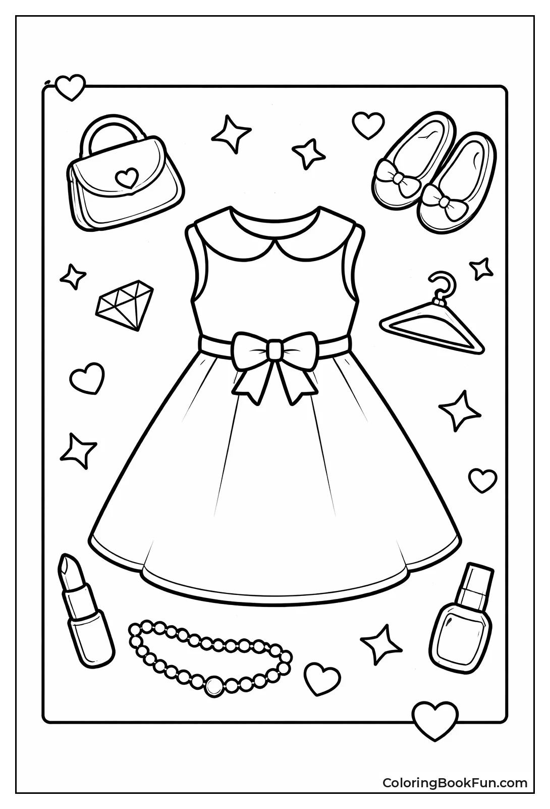 Simple A-Line Dress Outline
