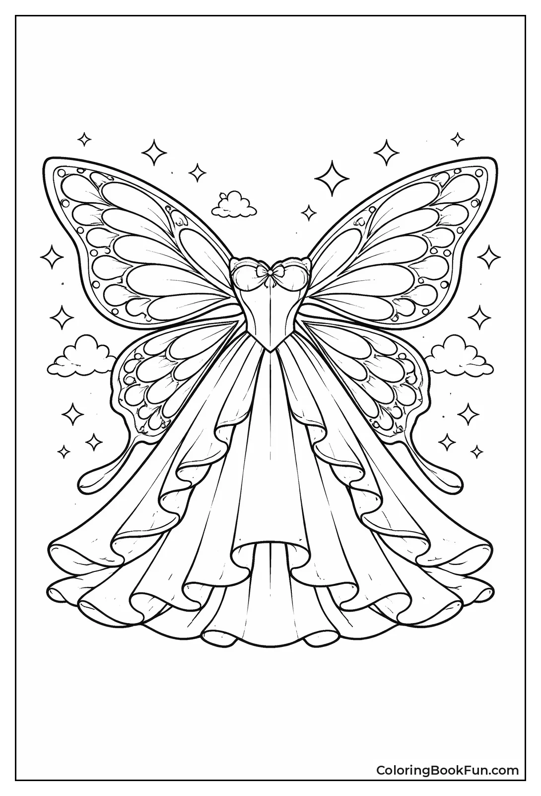 Symmetrical Butterfly Wing Dress