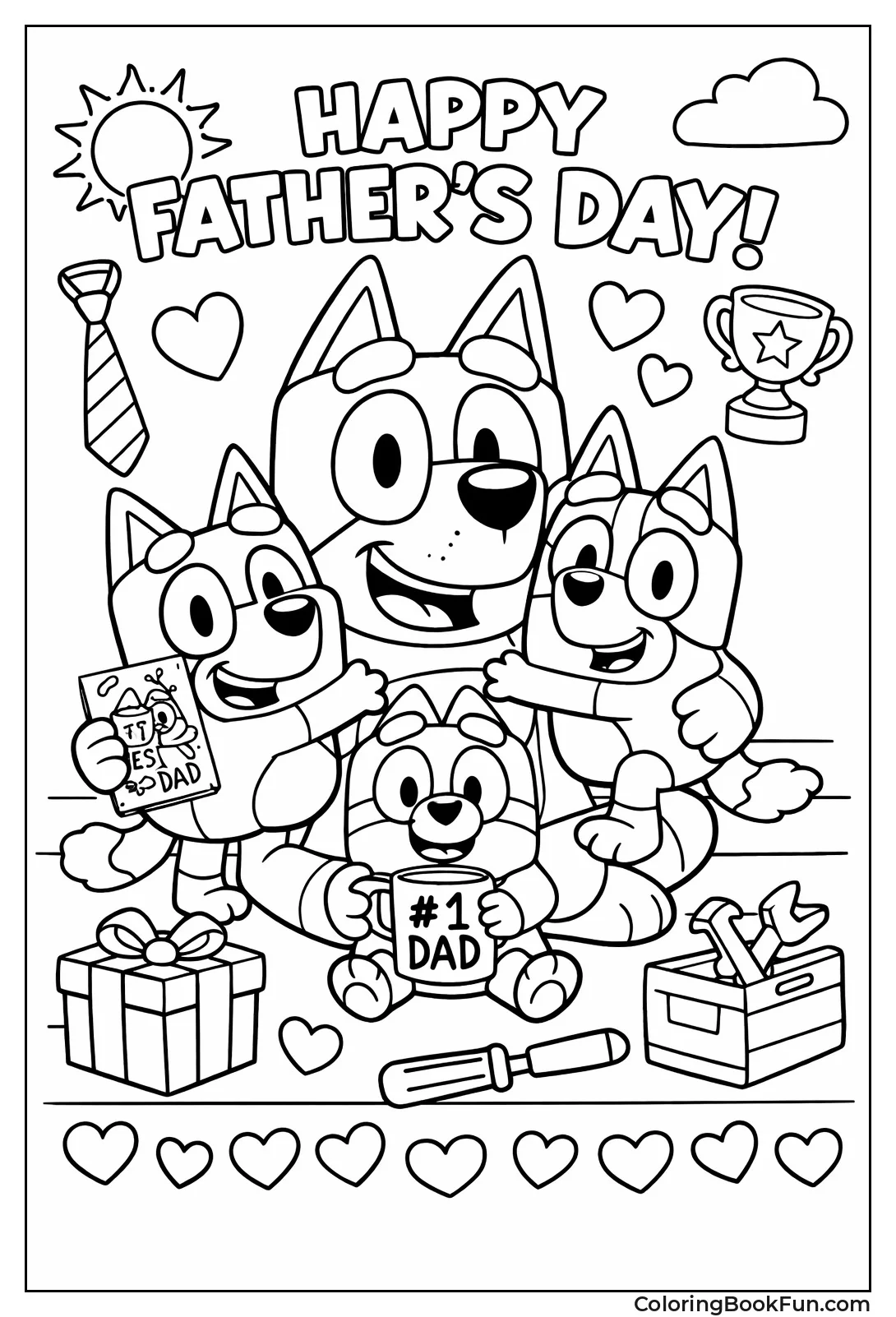 Bandit Plays with Bluey Family