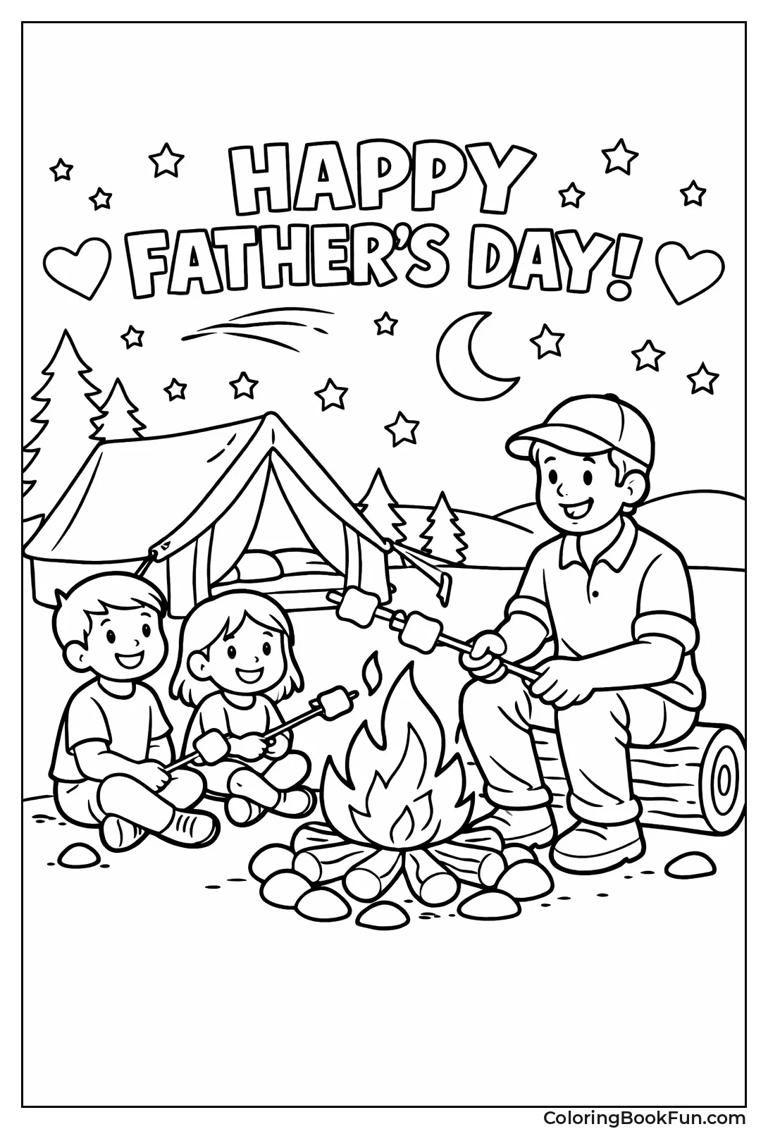 Family Camps by Campfire Night