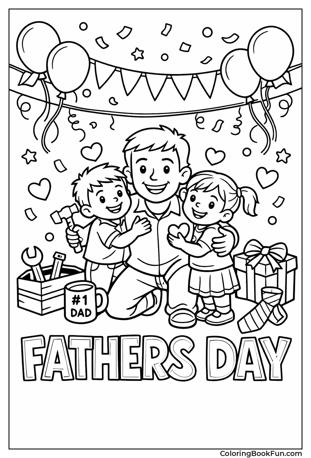 Happy Father's Day Festive Banner