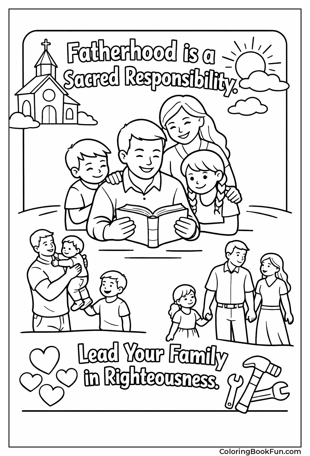 LDS Dad with Happy Family